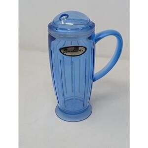 Starbucks Barista Blue Rocket Tumbler w/Dome Lid, Handle 16oz & 20oz